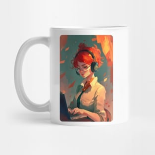 Redhead Anime Programming Girl V 1.06 Mug